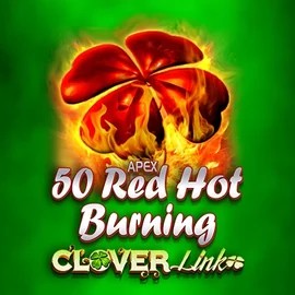 50 Red Hot Burning Clover Links logo by Novomatic at Rocket Casino