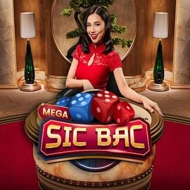 Mega Sic Bac online game logo by Pragmatic Play on rocketcasinoo.com